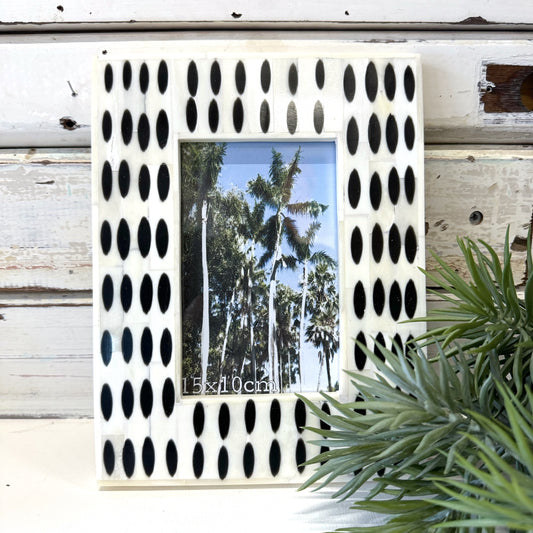 Black & White Inlay Photoframe - Large