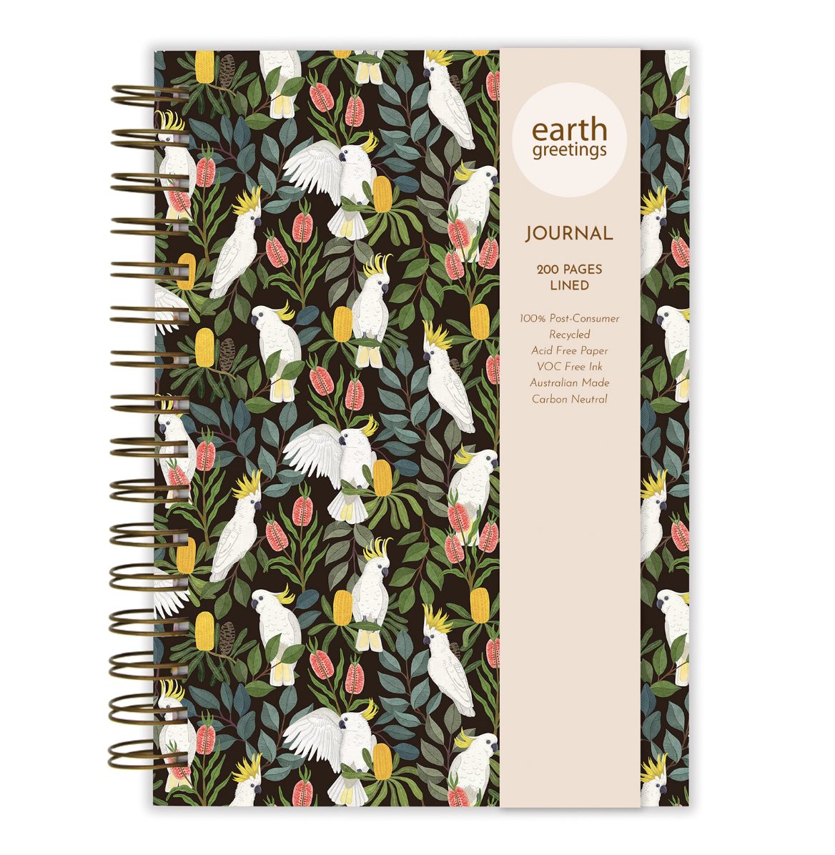 EARTH GREETINGS Aussie Squawkers - A5 Lined Journal