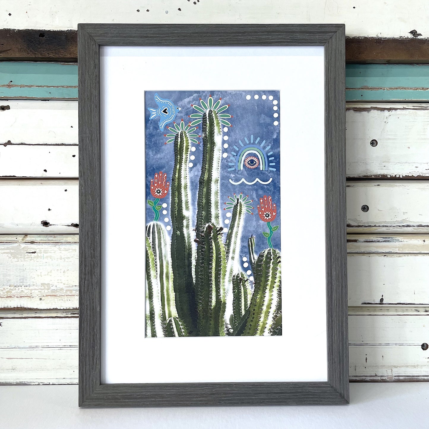 Graffiti Hamsa Cactus art print