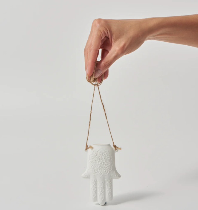 Jones & co Hamsa Hanging Hand - fine bone china hand small vase