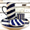 Cabana Stripe Plate Blue
