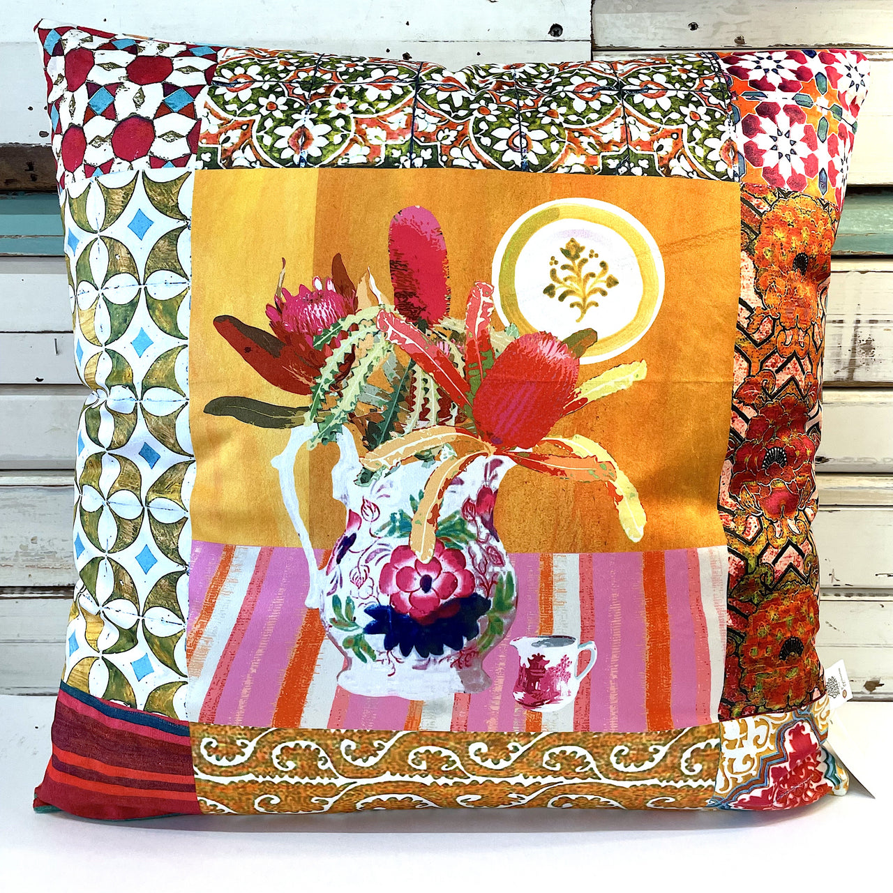 Wildflower Orange Cushion 50cm