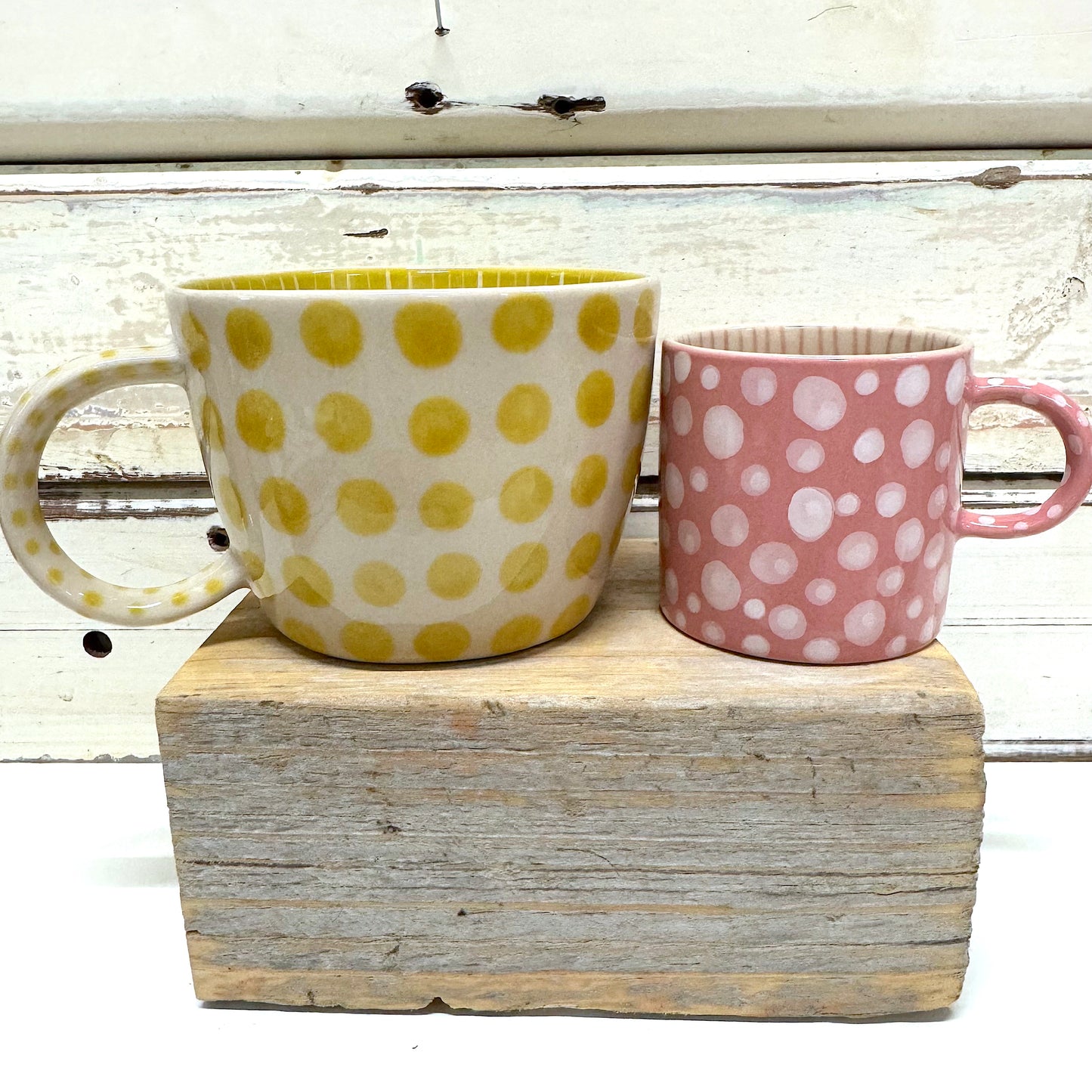 Chino Espresso Mug - Pink Dot