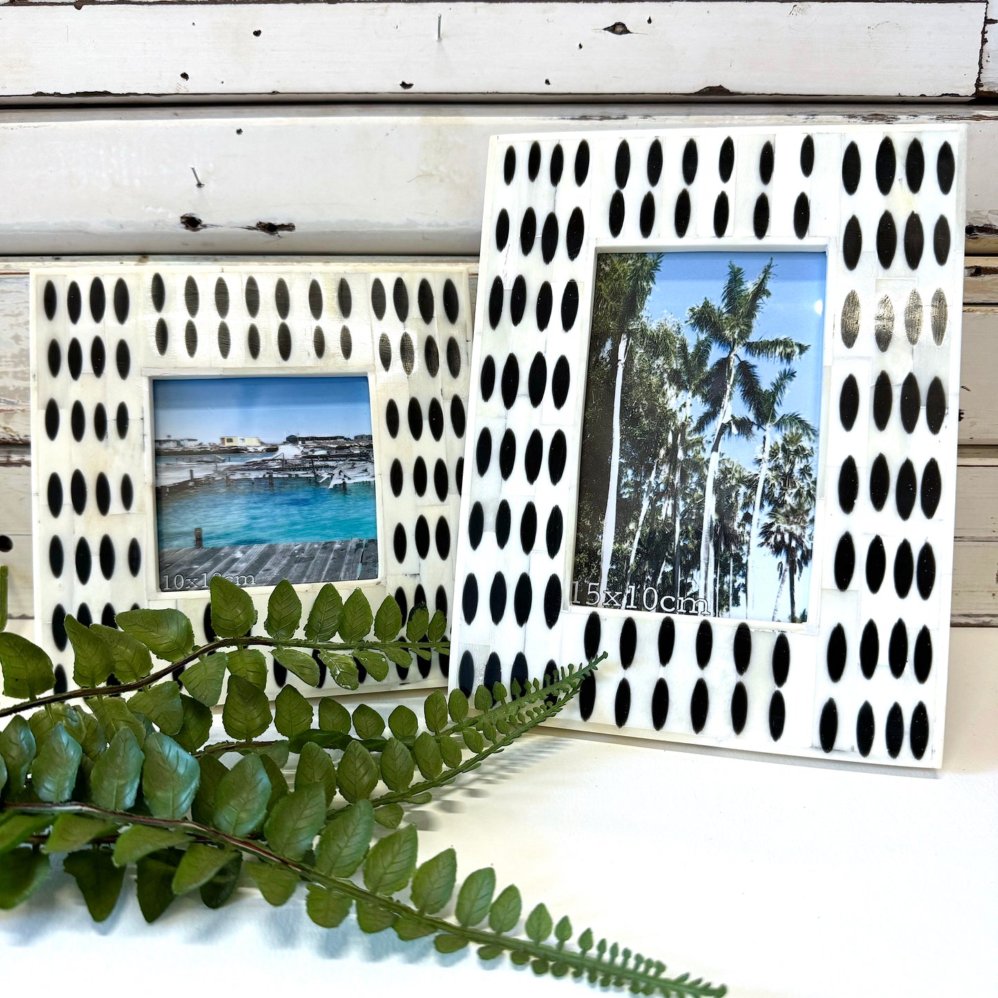 Black & White Inlay Photoframe - Large