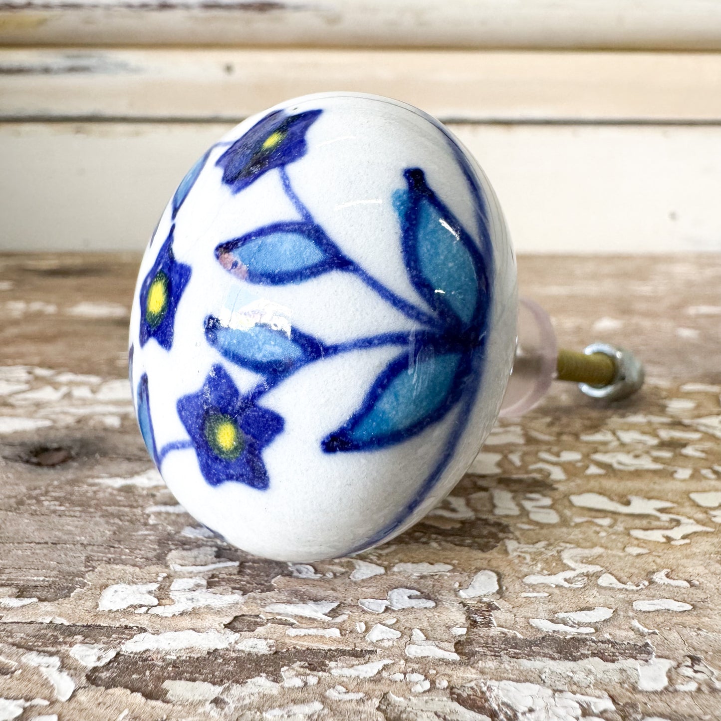 Starflower Ceramic Doorknob