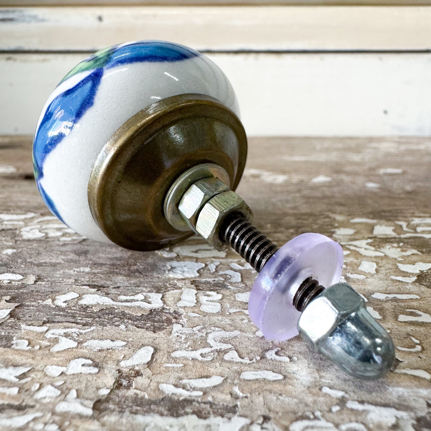 Green Seedling Ceramic Doorknob