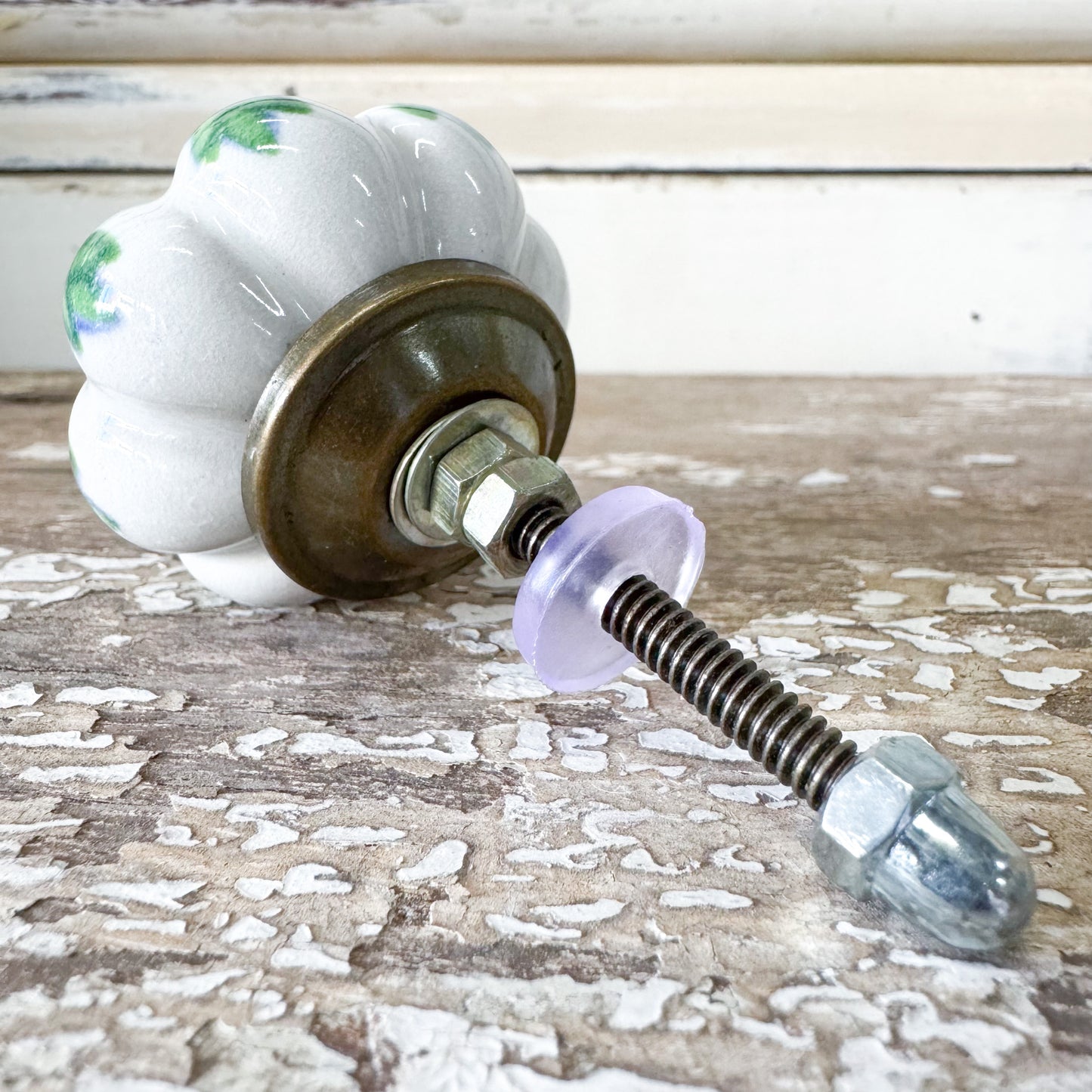 Green Shoots Ceramic Doorknob