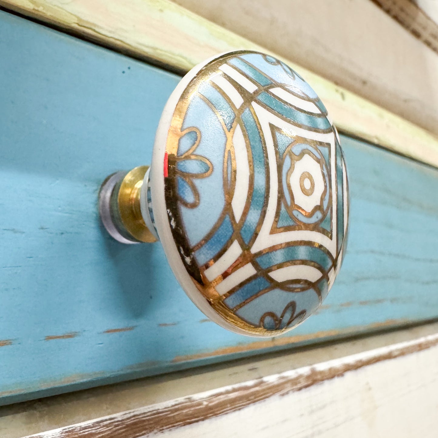 Moroccan Turquoise Ceramic Hook