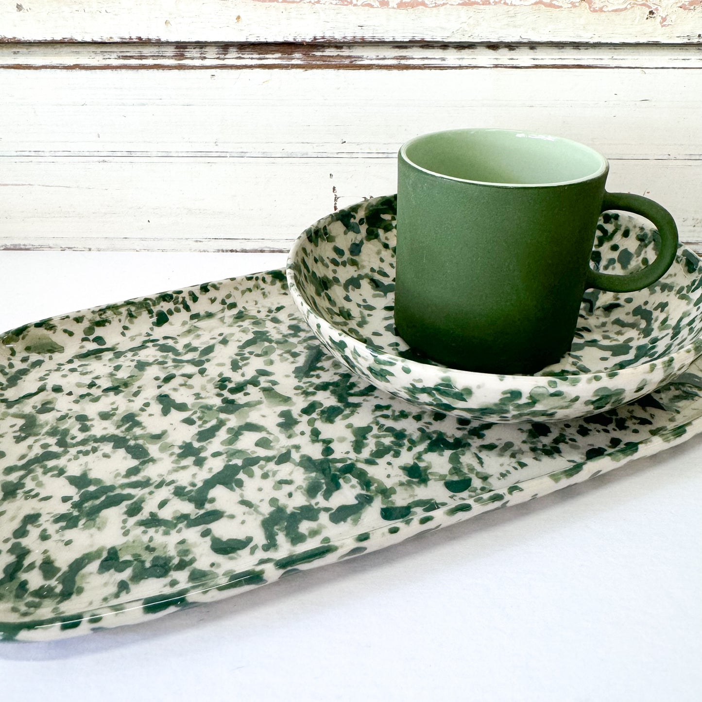 Pinchos Green Splatter Bowl