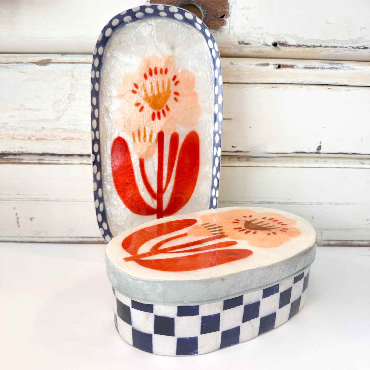 Paradis Pink Flower tray
