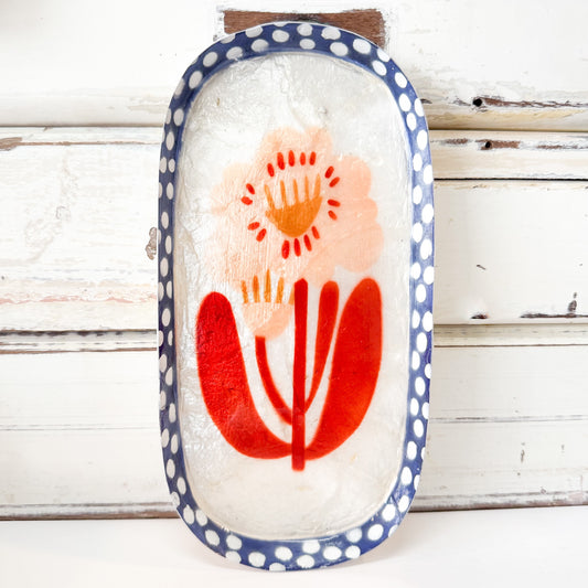 Paradis Pink Flower tray