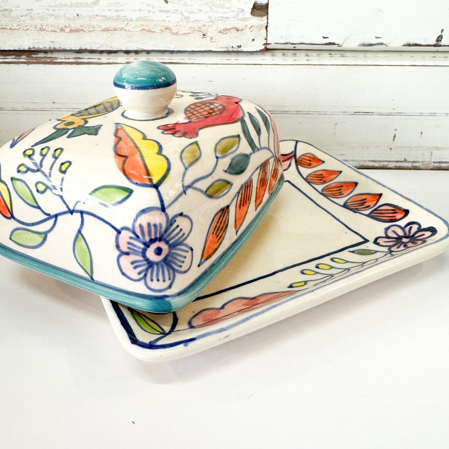 Spring Bird Butter Dish