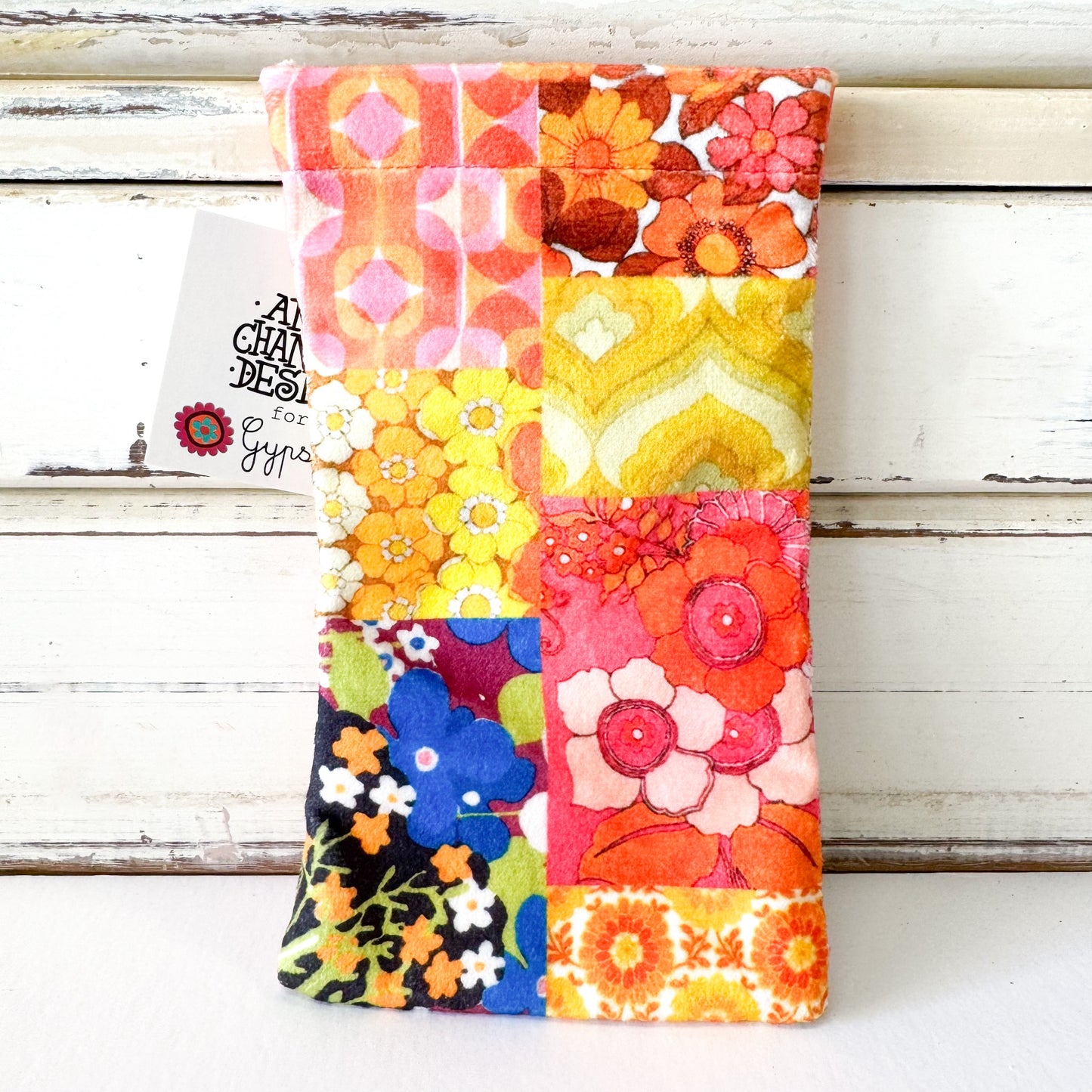 Velvet Glasses Case - 70's Orange