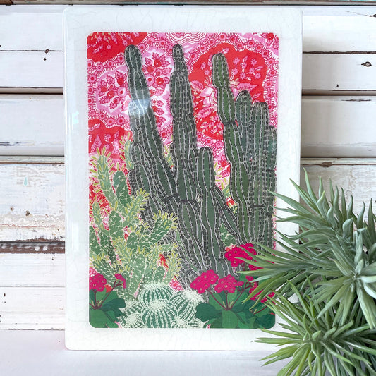 XL Woodblock - Hacienda Garden