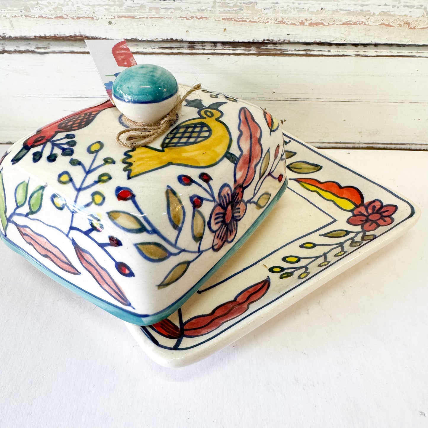 Spring Bird Butter Dish
