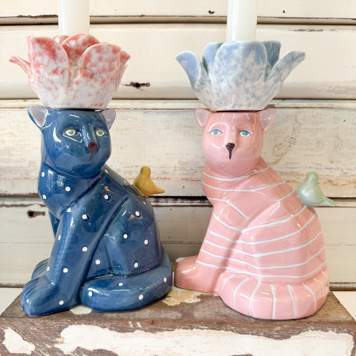 Pussycat Candleholder - Pink
