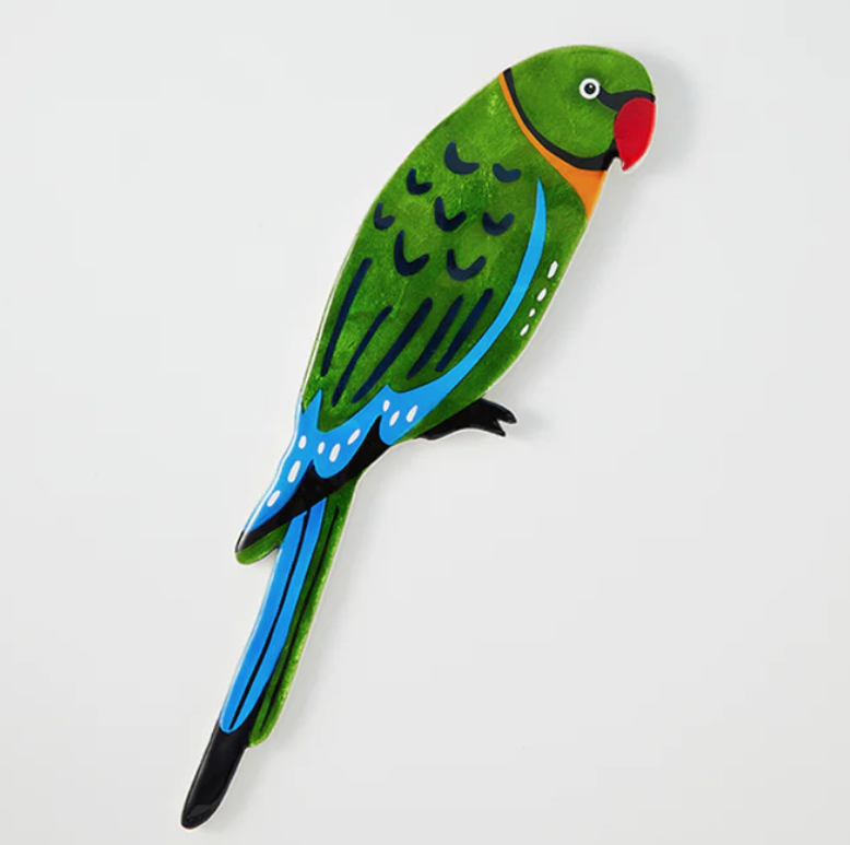 JONES AND CO PARROT BIRD CAPIZ SHELL ART