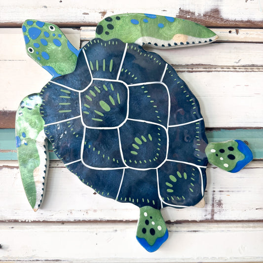 JONES AND CO Turtle CAPIZ SHELL ART