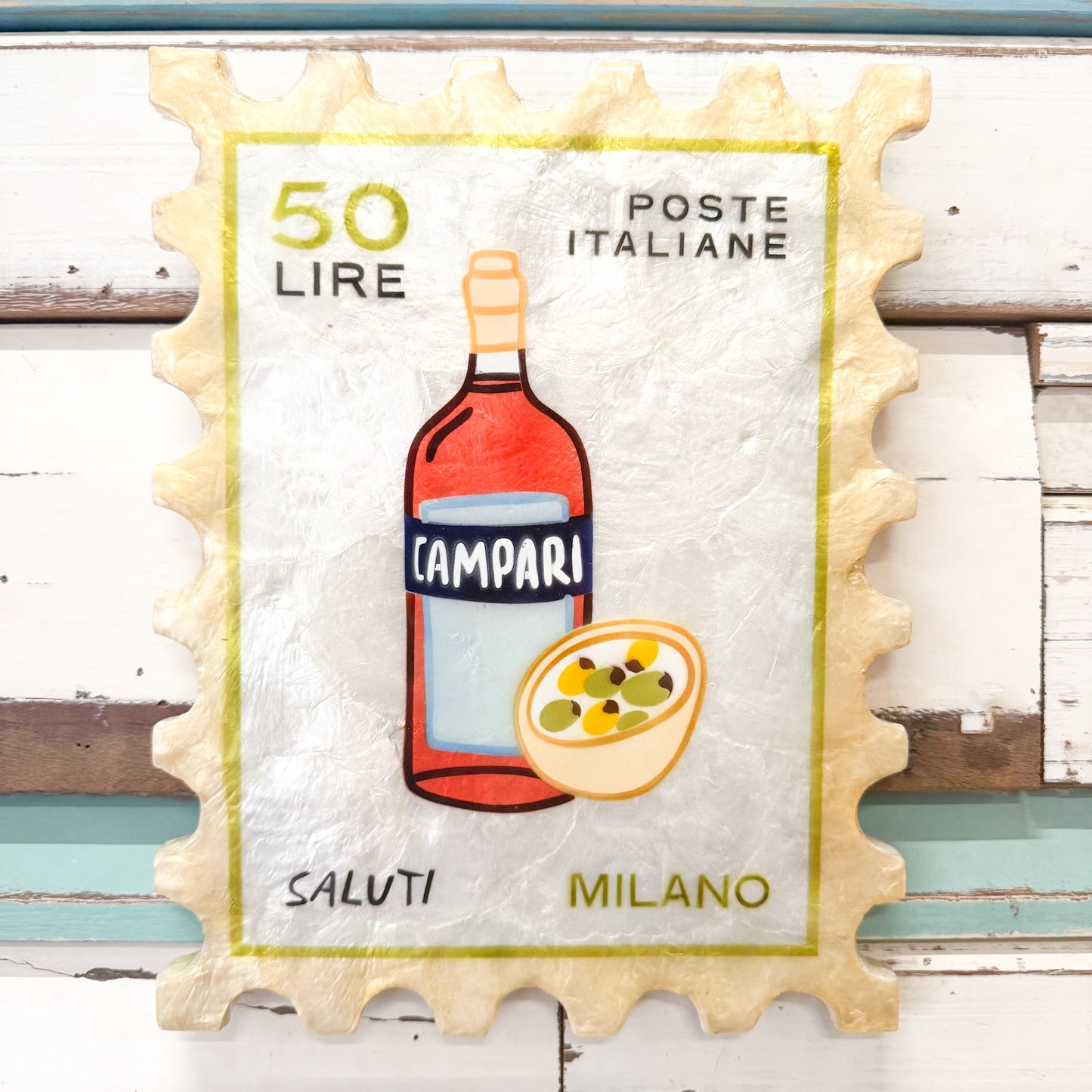 JONES AND CO Campari POSTAGE Stamp ART