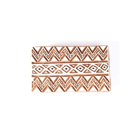Janajati Tribe Zigzag Wood Print Block