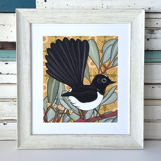 Meg's Willy Wagtail art print