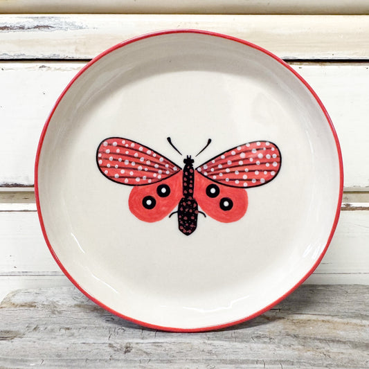 Jones & co ceramic small tray with moth design