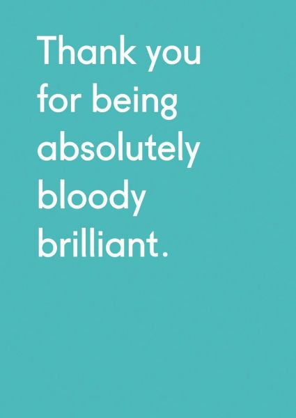 Thank You Brilliant Card