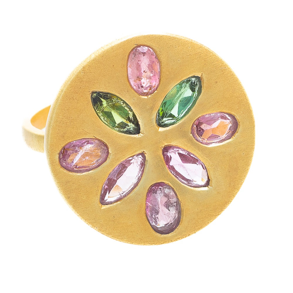 Tourmaline Flower Ring