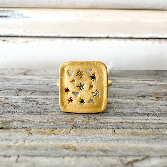 RUBYTEVA Souk Ring GOLD WITH STONES