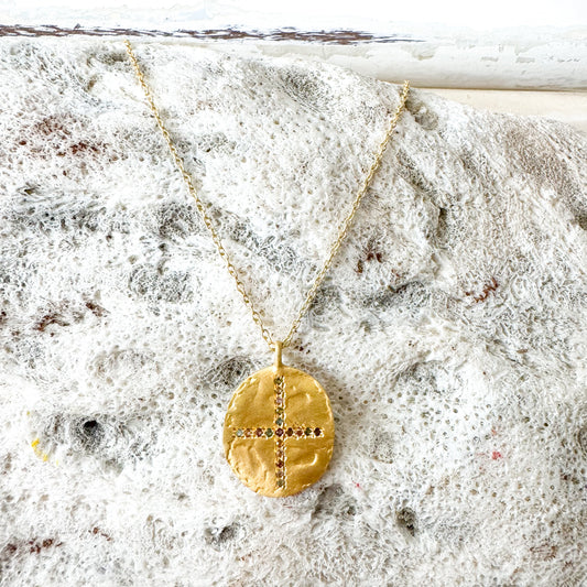 RUBYTEVA Tourmaline Cross Necklace