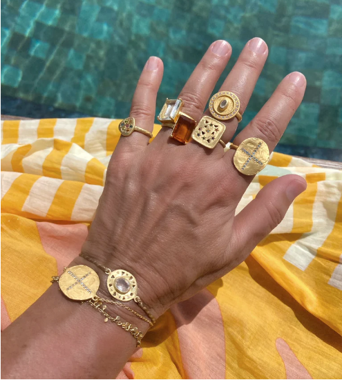 RUBYTEVA Zirconia Cross Bracelet