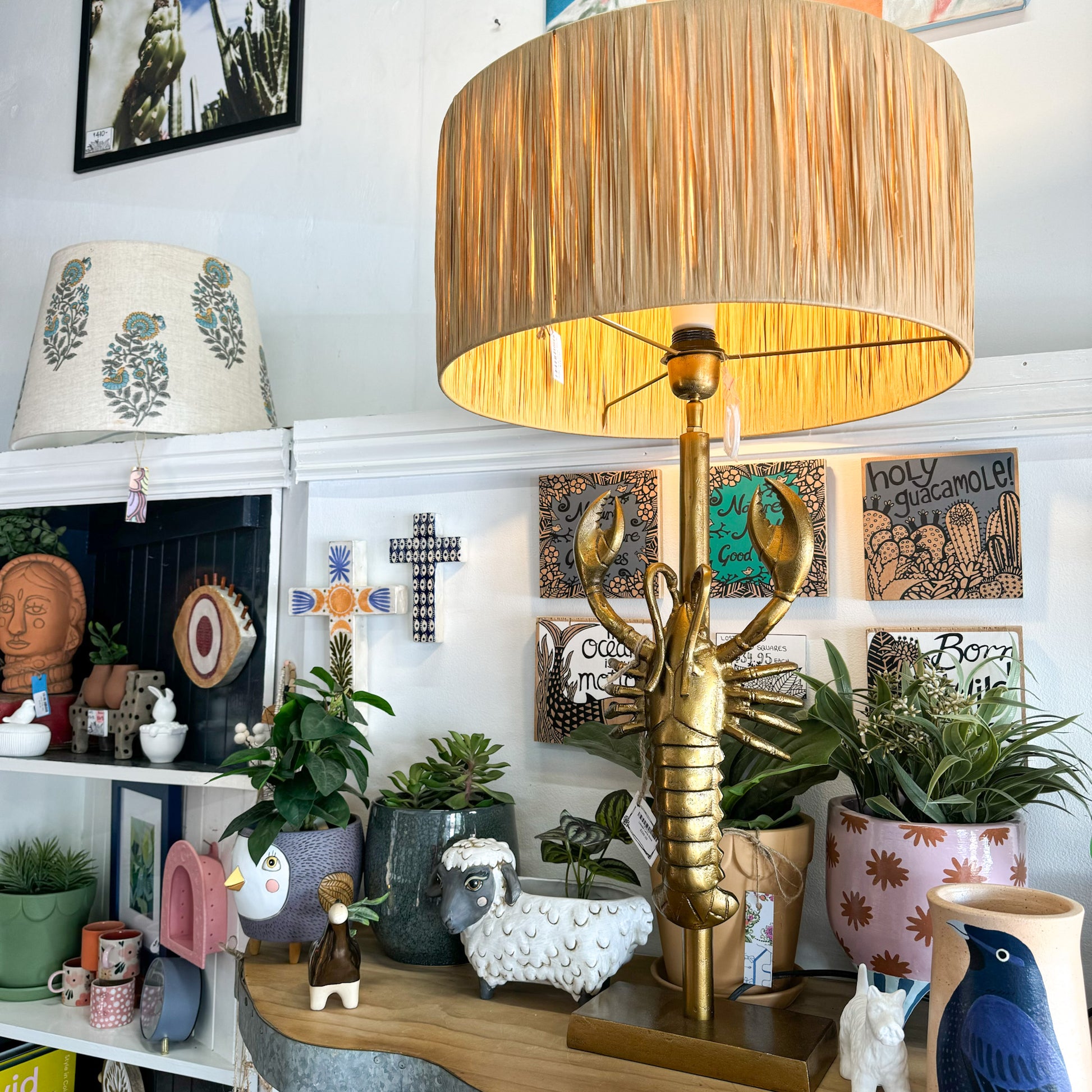 RUBY STAR TRADERS Raffia Lamp Shade Natural