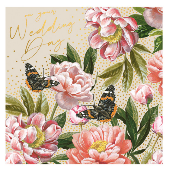 Wedding Day Peonies Card