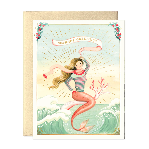 Season's Greetings Mermaid Card