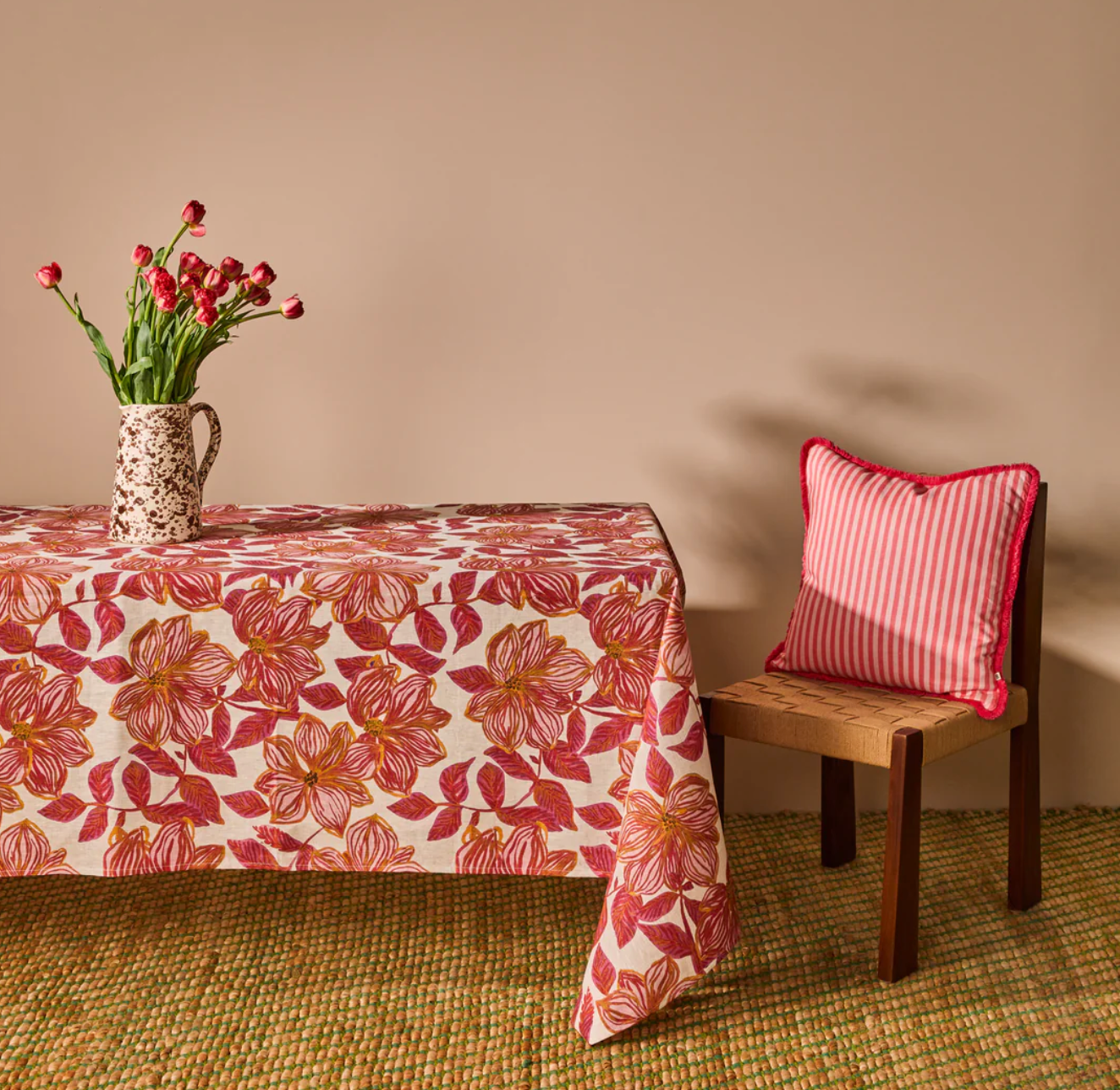 Azalea Pink Tablecloth - 250x170cm