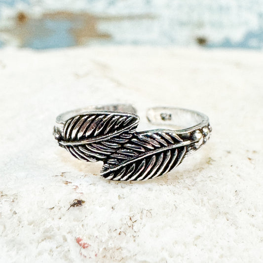 The Brightside Store - Double Leaf Toe Ring