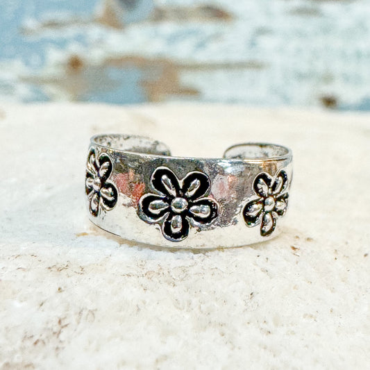 The Brightside Store - Three Flower Toe Ring