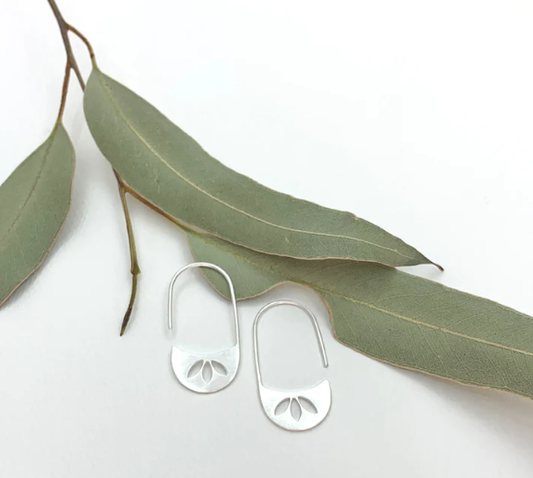 VIA SMITH Sterling Silver 3 Leaf Cut Out Earring