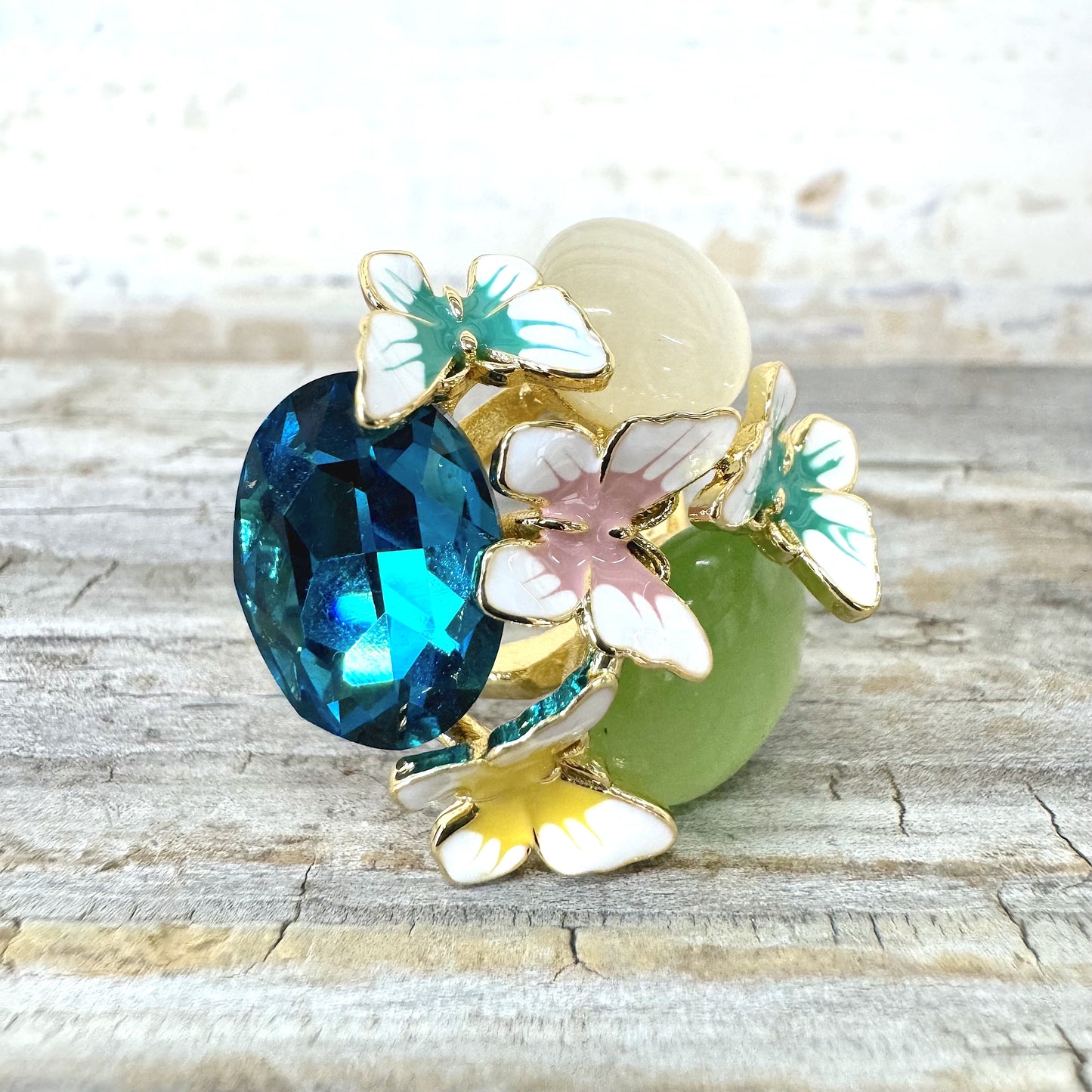 ZODA Enamel Butterfly Ring