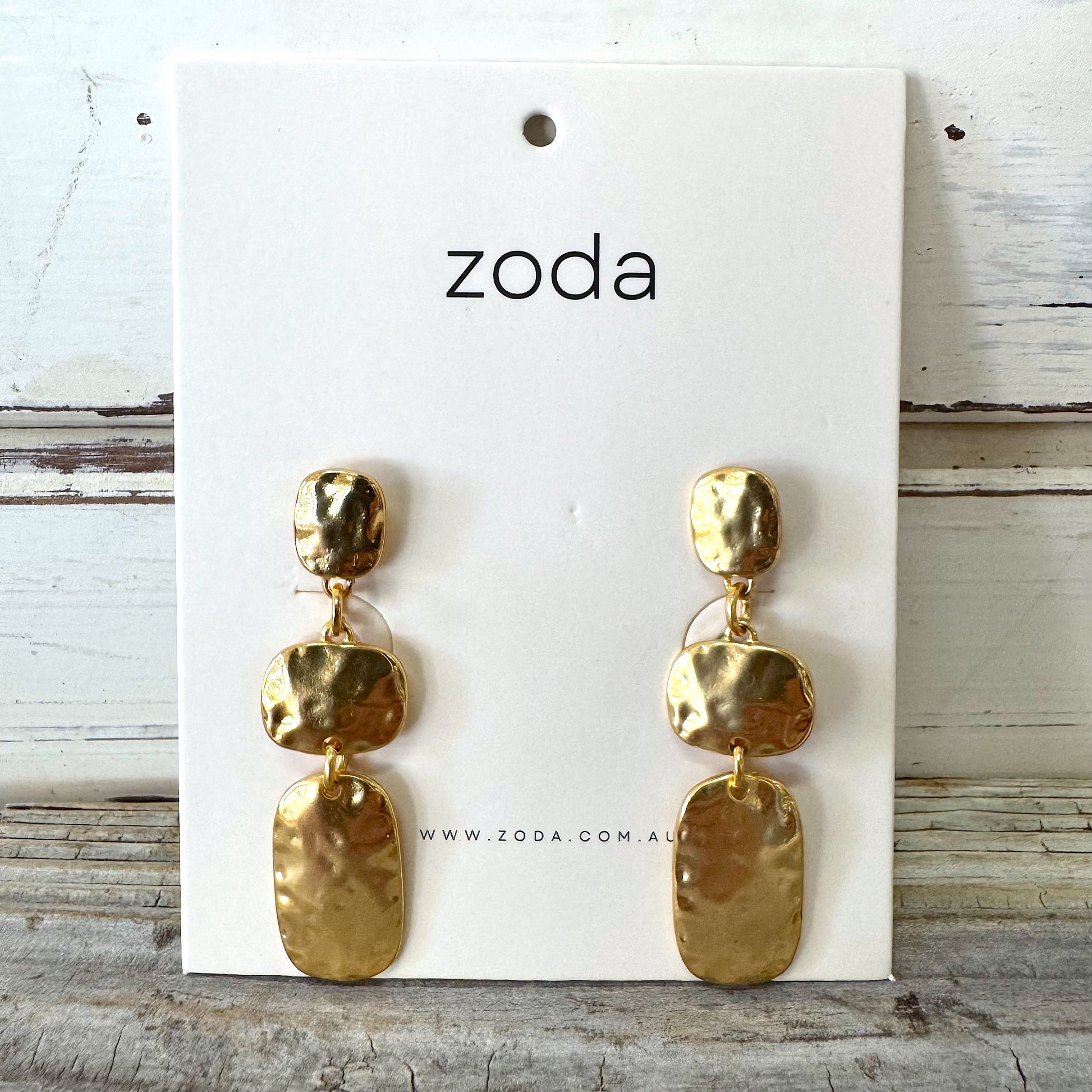 ZODA Gold Textured Earrings