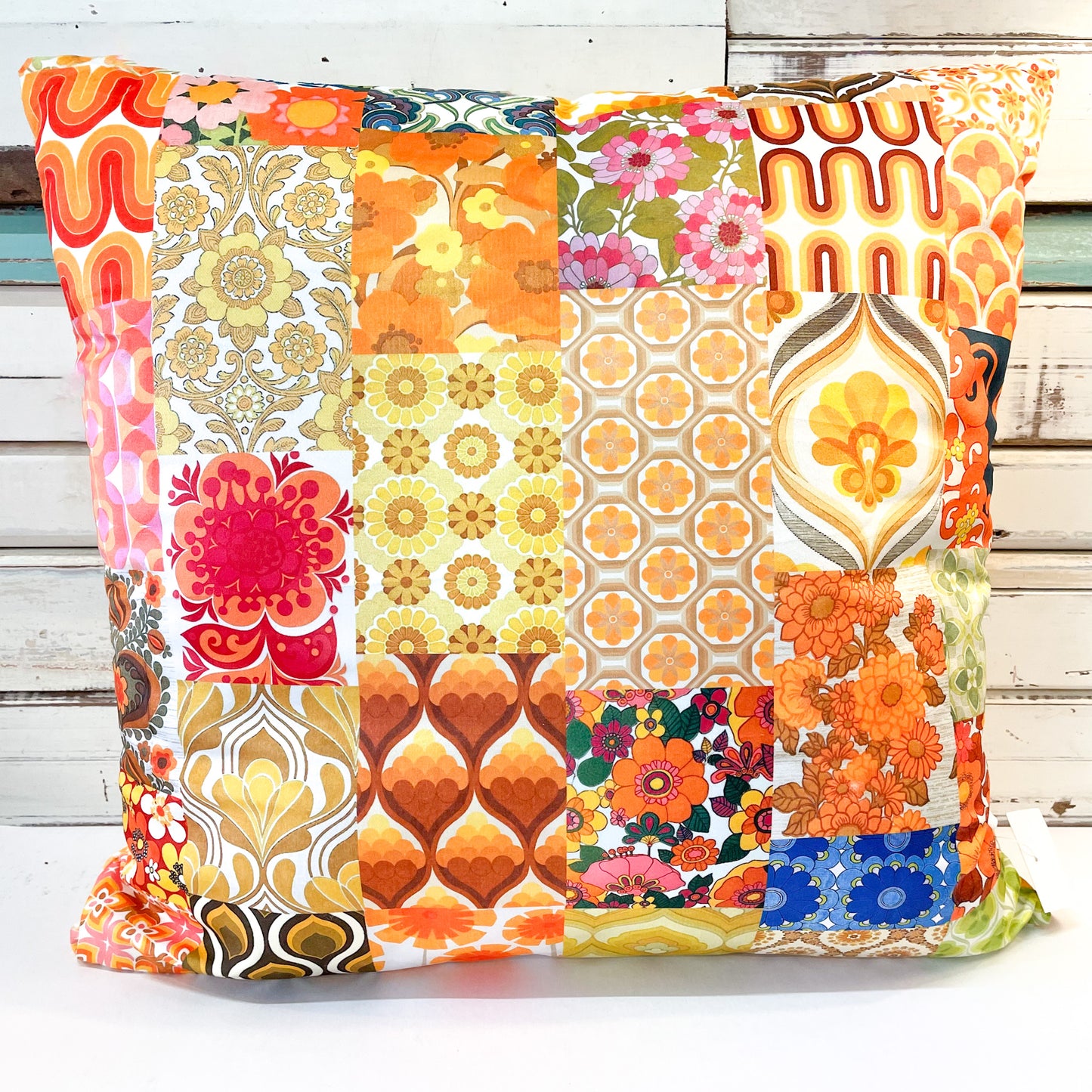 anna chandler Seventies Orange Cushion 50cm
