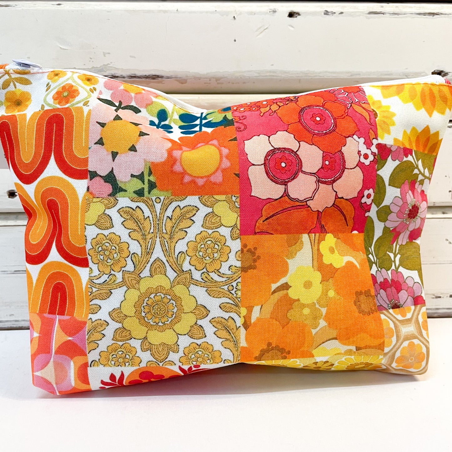 anna chandler Canvas Make Up Bag - 70's Orange
