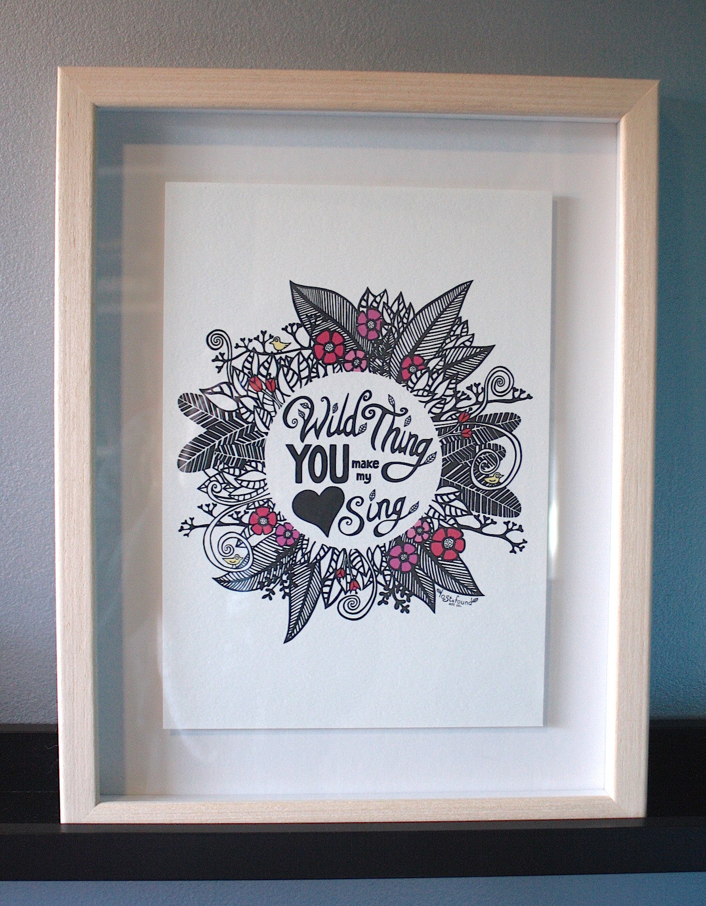 Wild Thing Mandala Print - A4 Shadow Framed