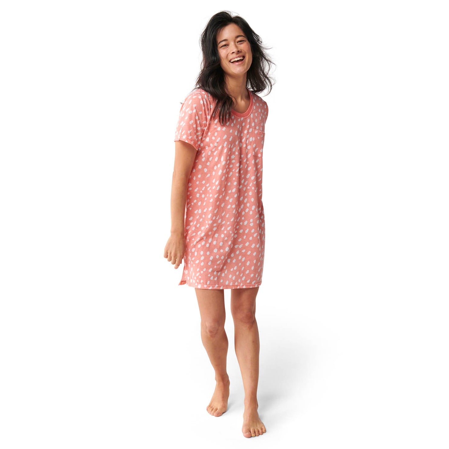 Speckle Short Sleeve Nightie - WAS $59.00 ~ NOW $35.40