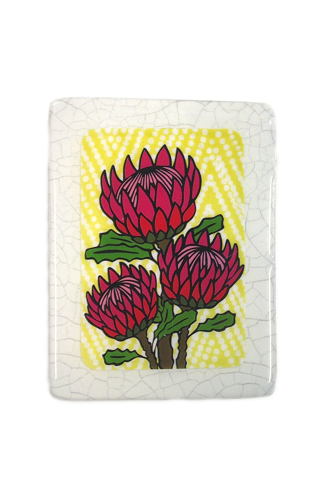 Mini Woodblock - Protea Bloom