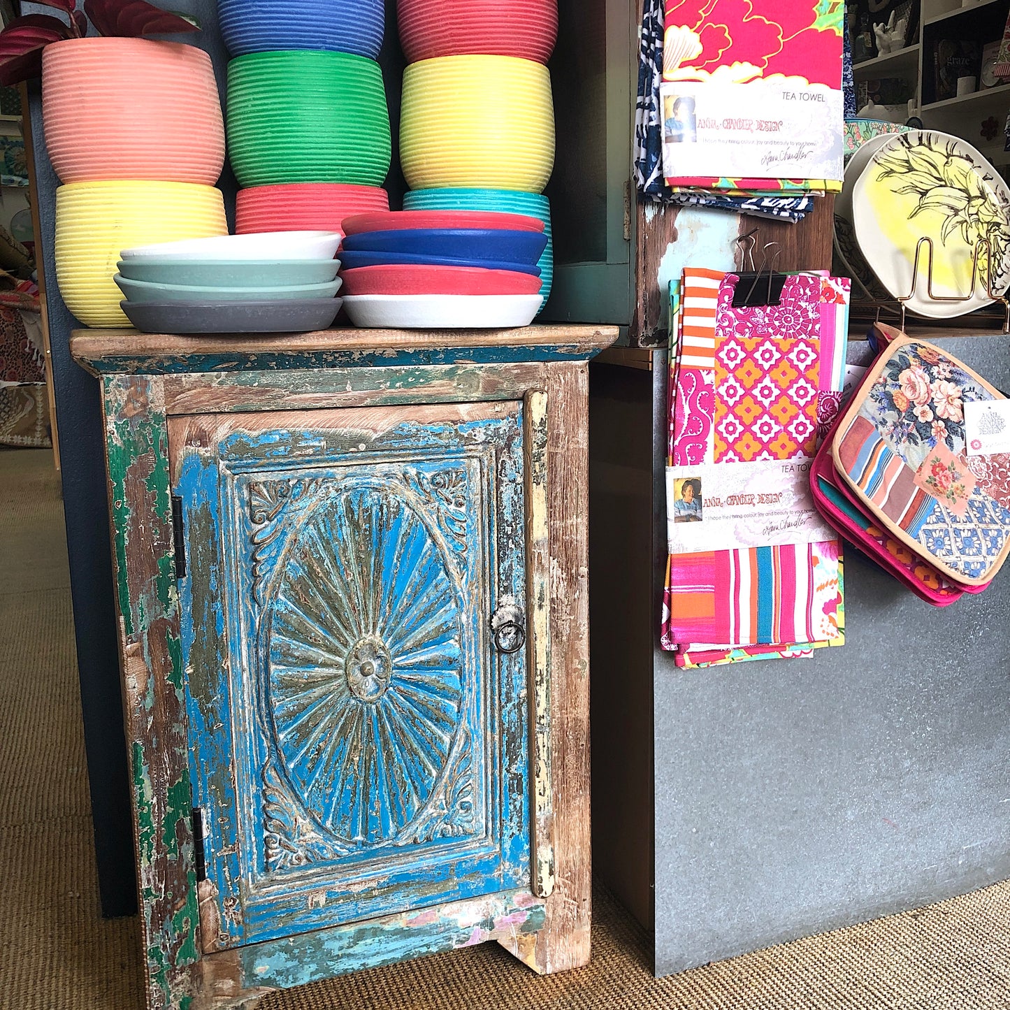 Vintage Blue Mini Cupboard