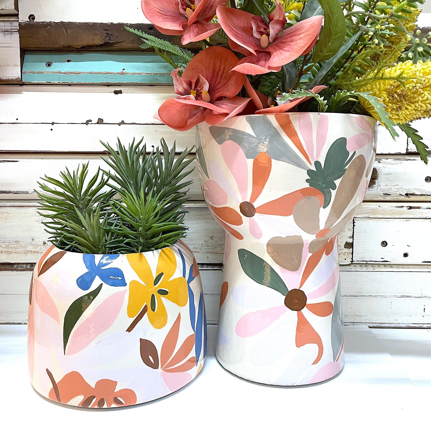 Pedestal Planter Floral