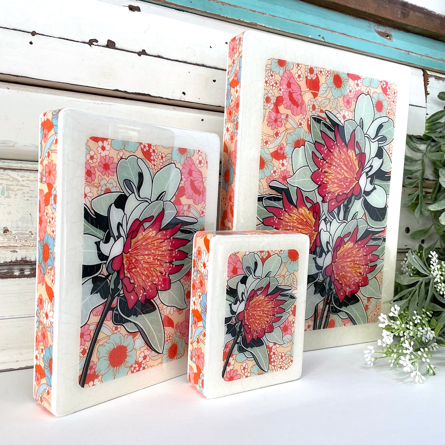 Mini Woodblock - Murchison Rose