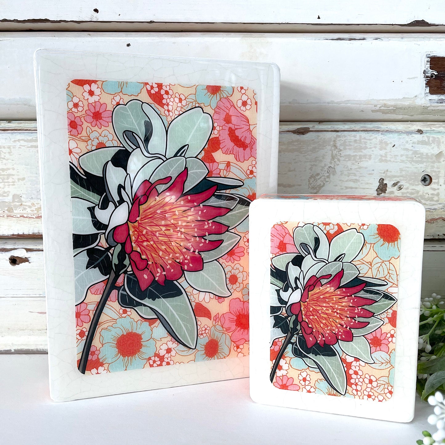 Mini Woodblock - Murchison Rose