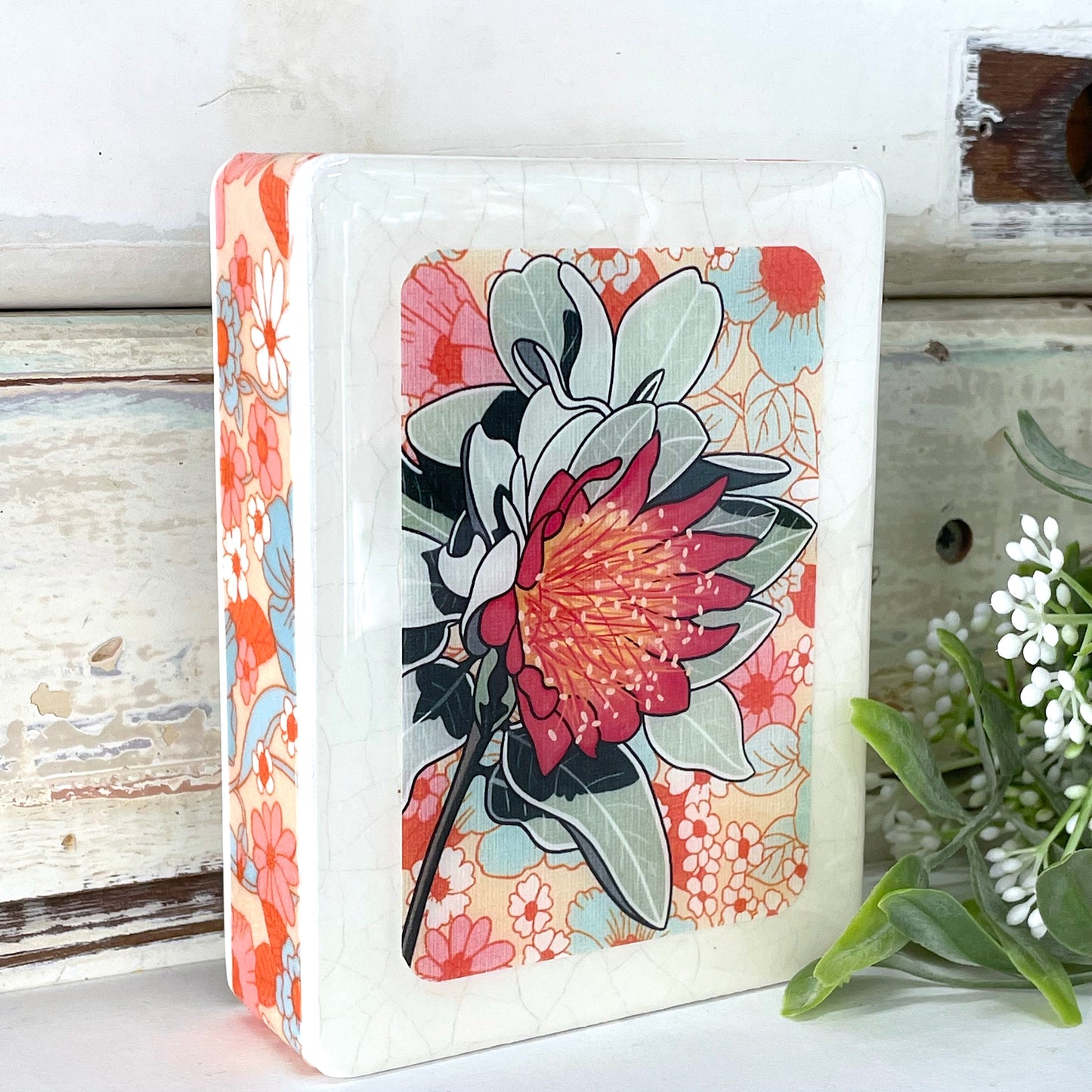 Mini Woodblock - Murchison Rose